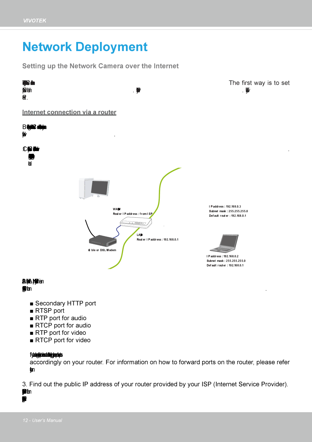 Vivotek IP8335H manual Network Deployment 