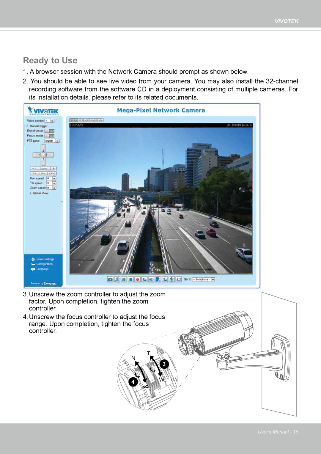 Vivotek IP8335H manual Ready to Use 