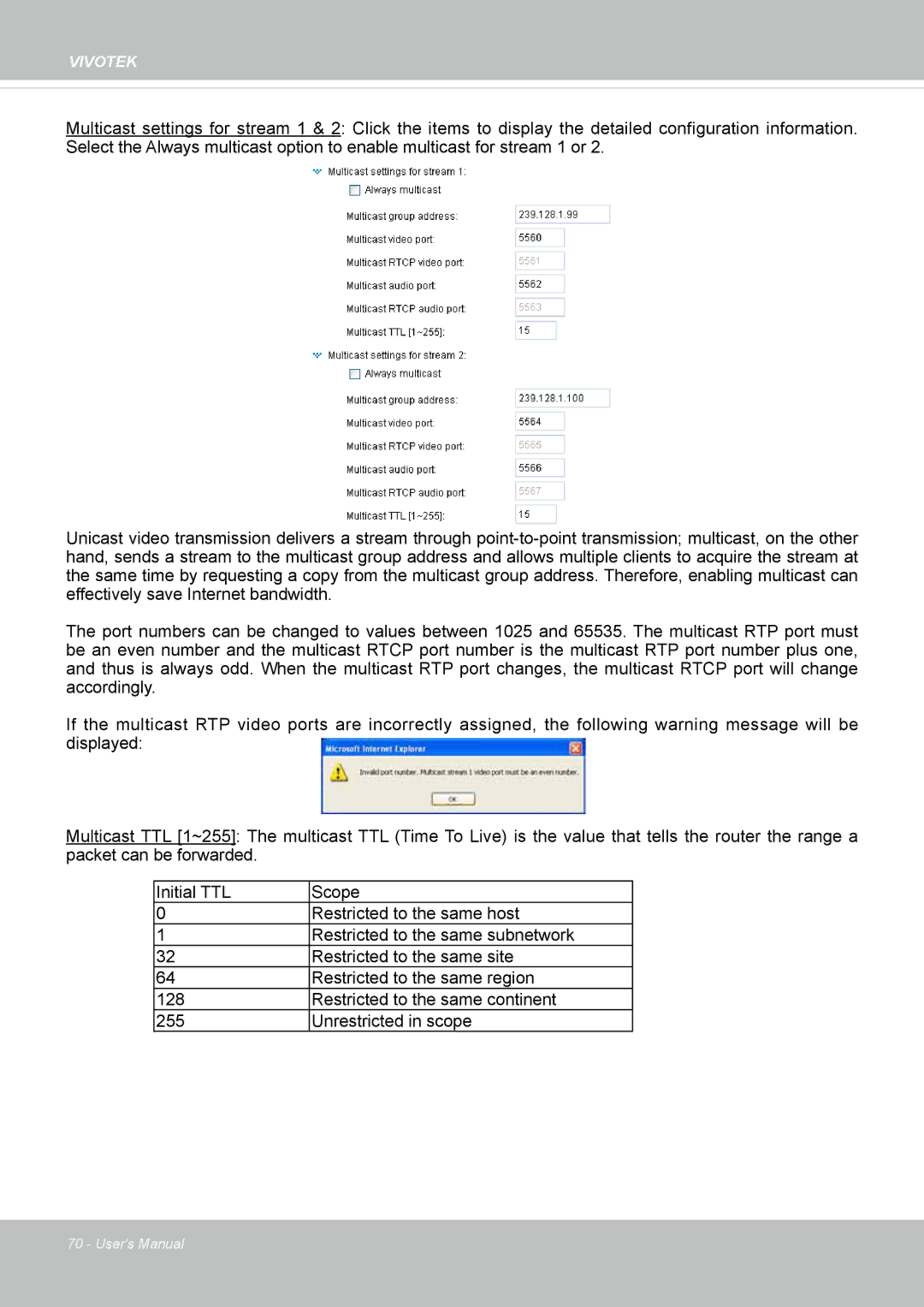 Vivotek IP8336W user manual Restricted to the same site 