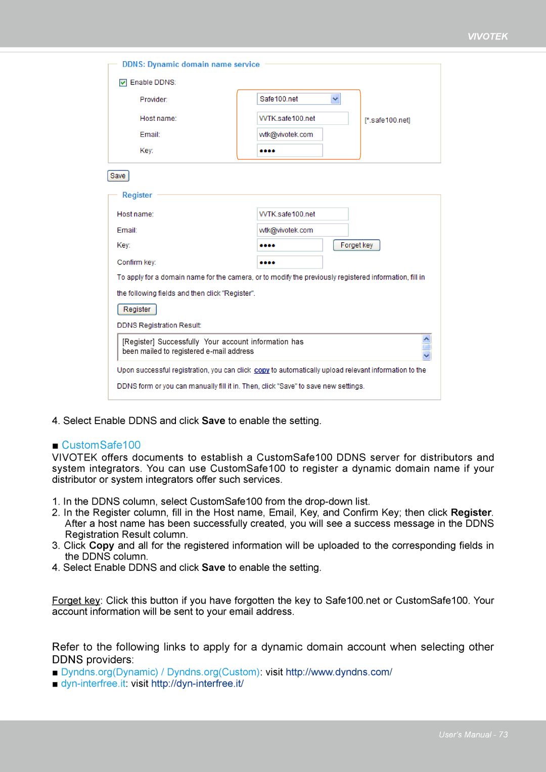 Vivotek IP8336W user manual CustomSafe100 