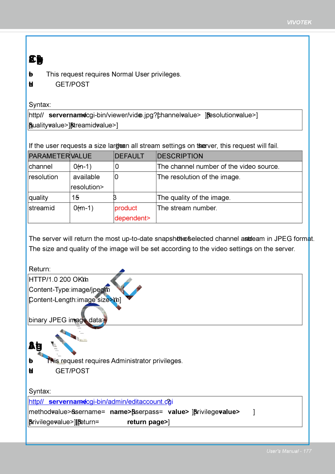 Vivotek IP8337H-C user manual Capture Single Snapshot, Account Management, Stream number 