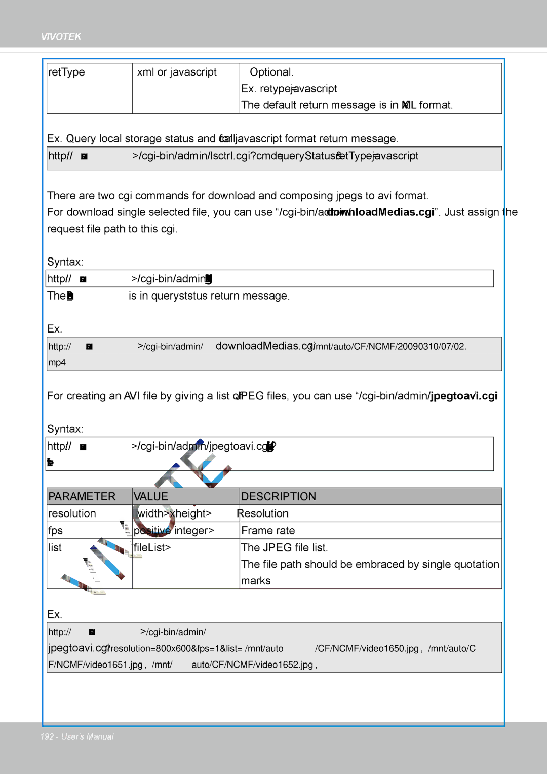 Vivotek IP8337H-C Http//servername/cgi-bin/admin/downloadMedias.cgi?FilePath, FilePath is in queryststus return message 