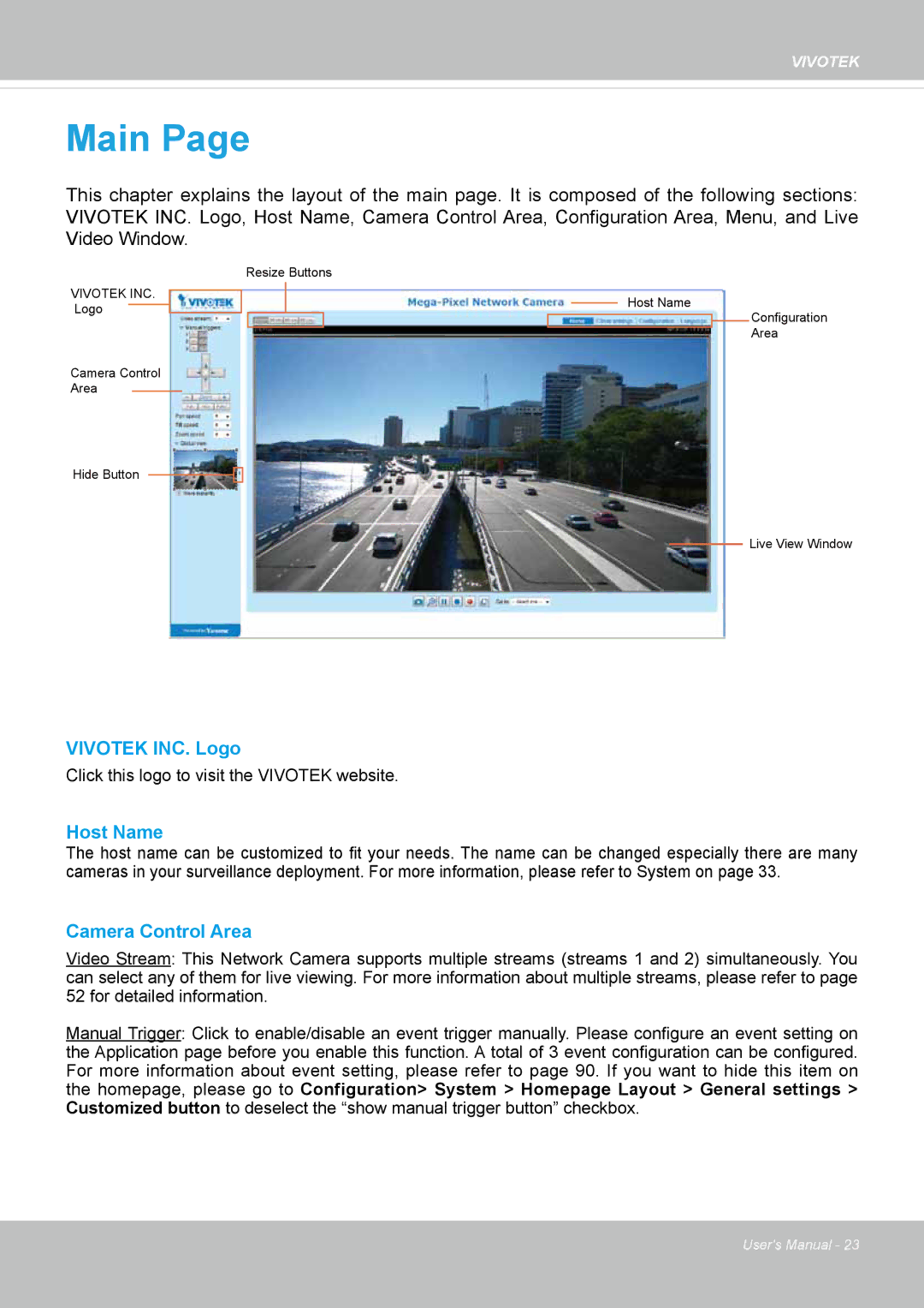 Vivotek IP8337H-C user manual Main 