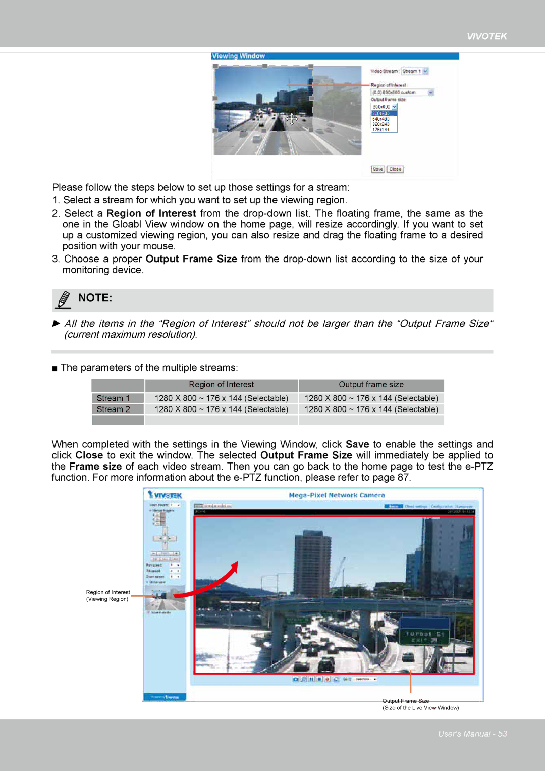 Vivotek IP8337H-C user manual MediaNOTE Video, Parameters of the multiple streams 