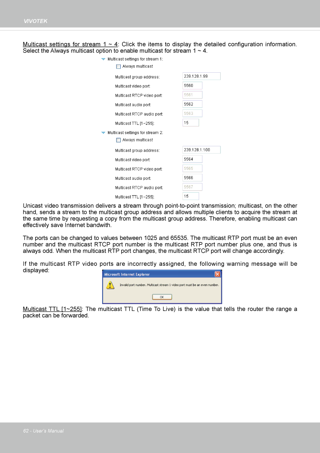 Vivotek IP8352 manual Vivotek 