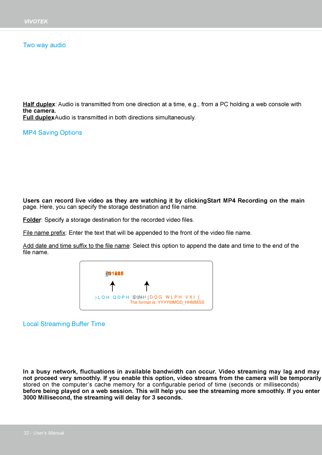 Vivotek IP8355EH user manual Two way audio 