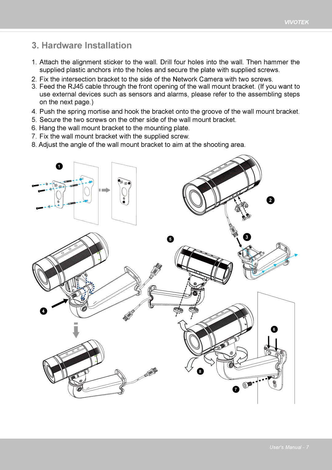 Vivotek IP8355EH user manual Hardware Installation 