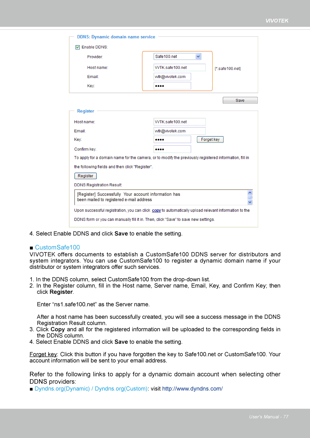 Vivotek IP8355EH user manual CustomSafe100 