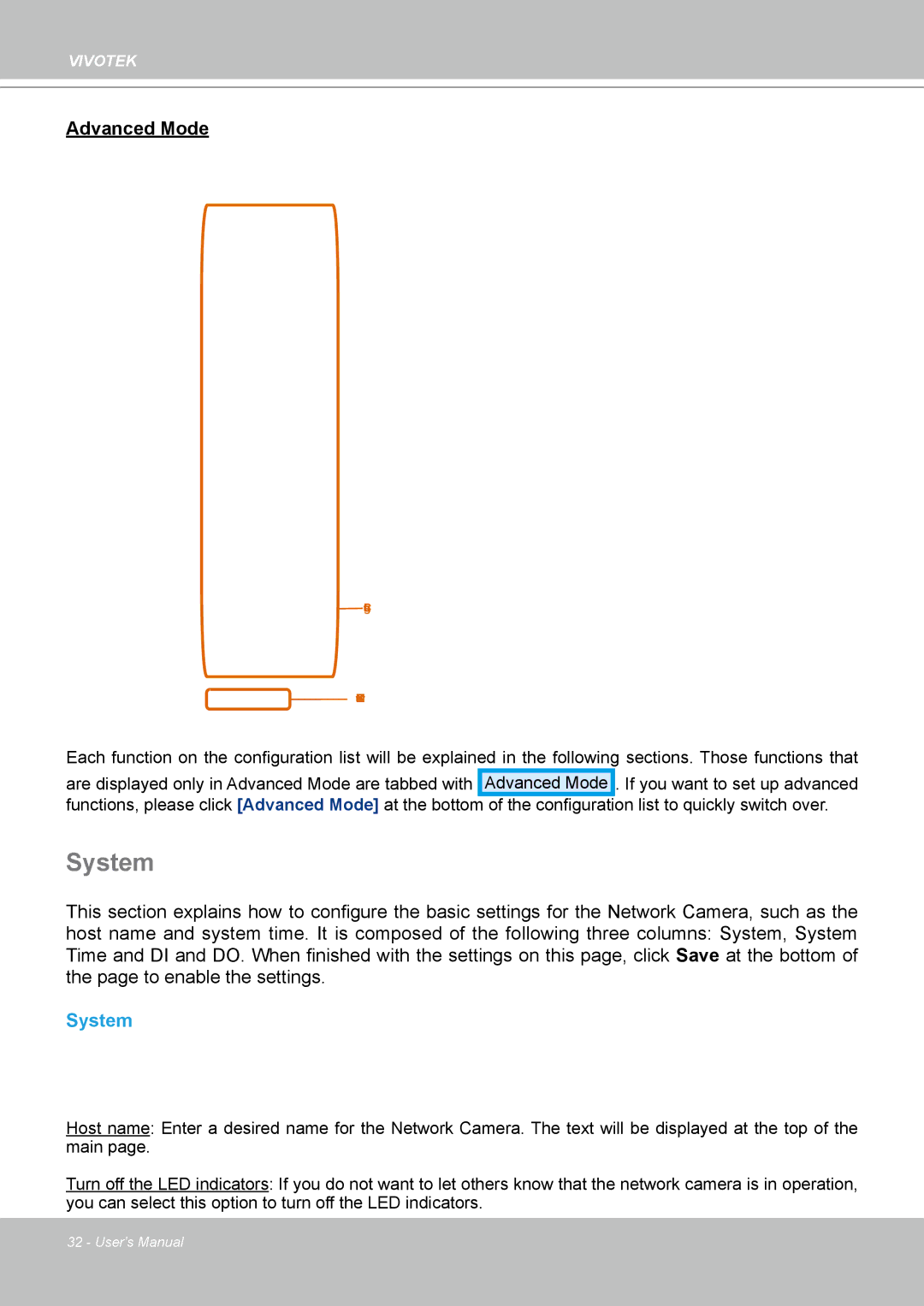 Vivotek IP8361 user manual System 