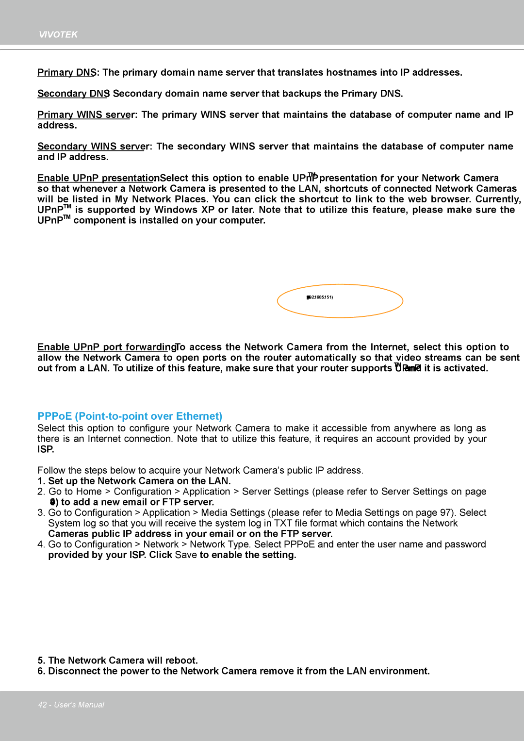 Vivotek IP8361 user manual PPPoE Point-to-point over Ethernet 