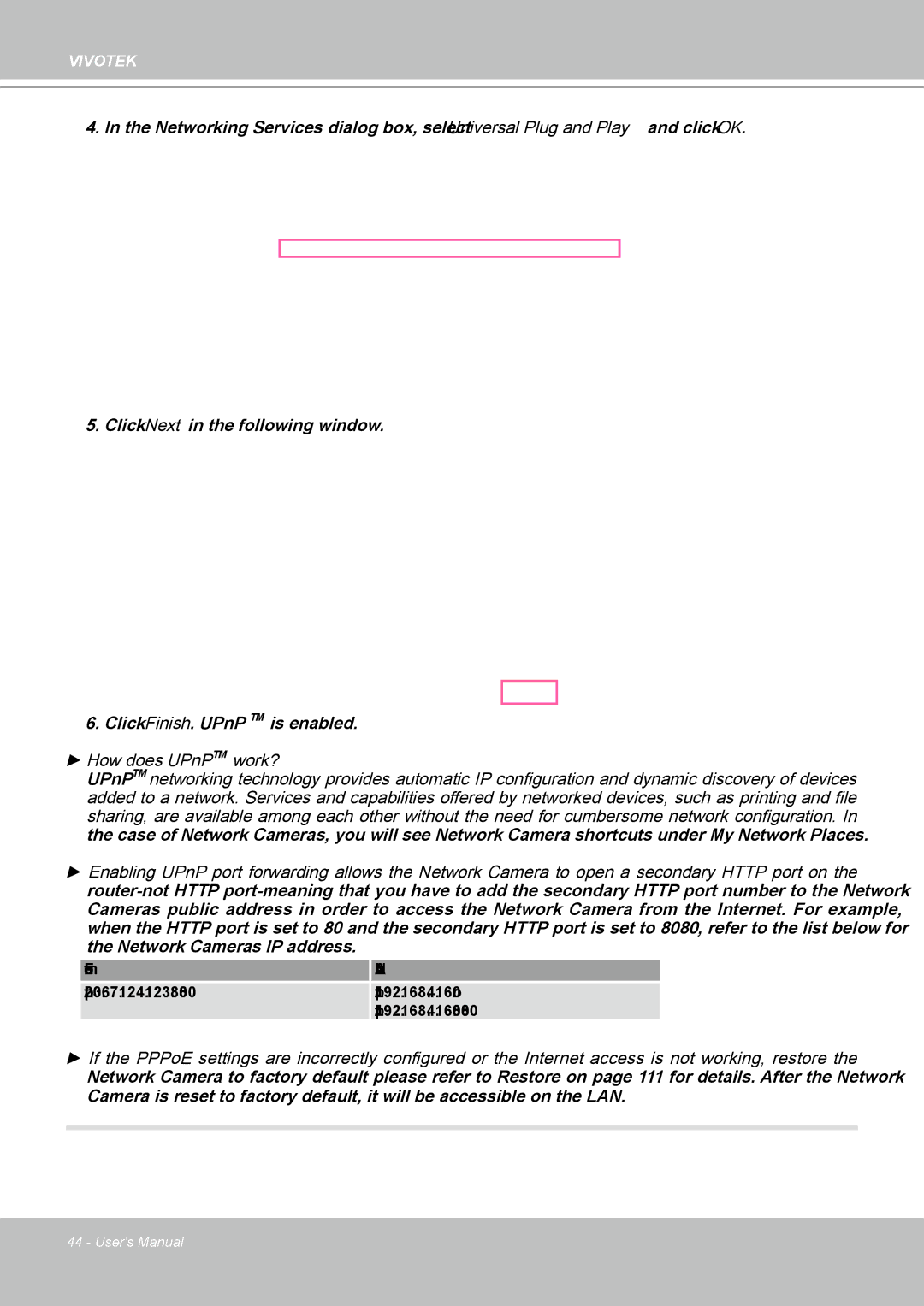 Vivotek IP8361 user manual Vivotek 