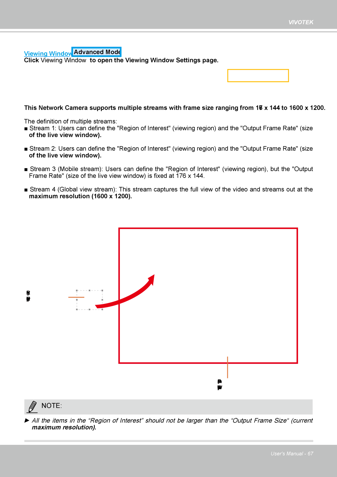 Vivotek IP8361 user manual Viewing Window Advanced Mode 