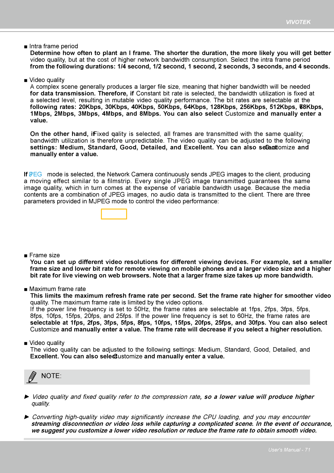 Vivotek IP8361 user manual Vivotek 