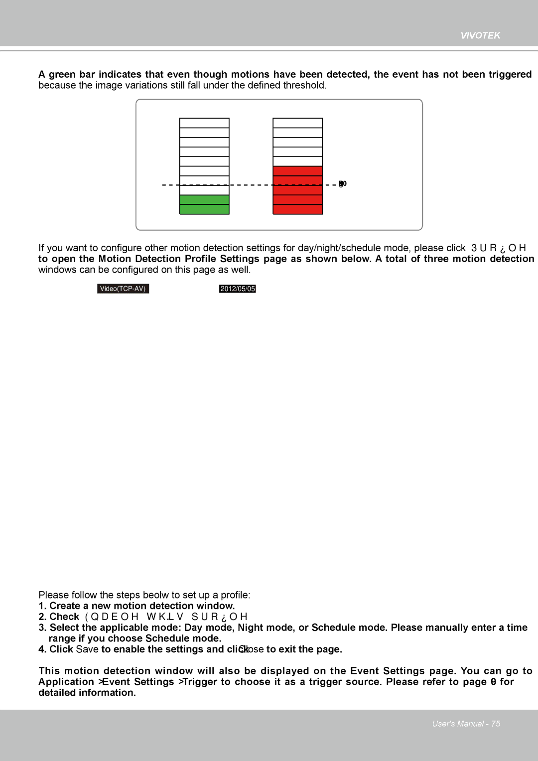 Vivotek IP8361 user manual Percentage = 30% 