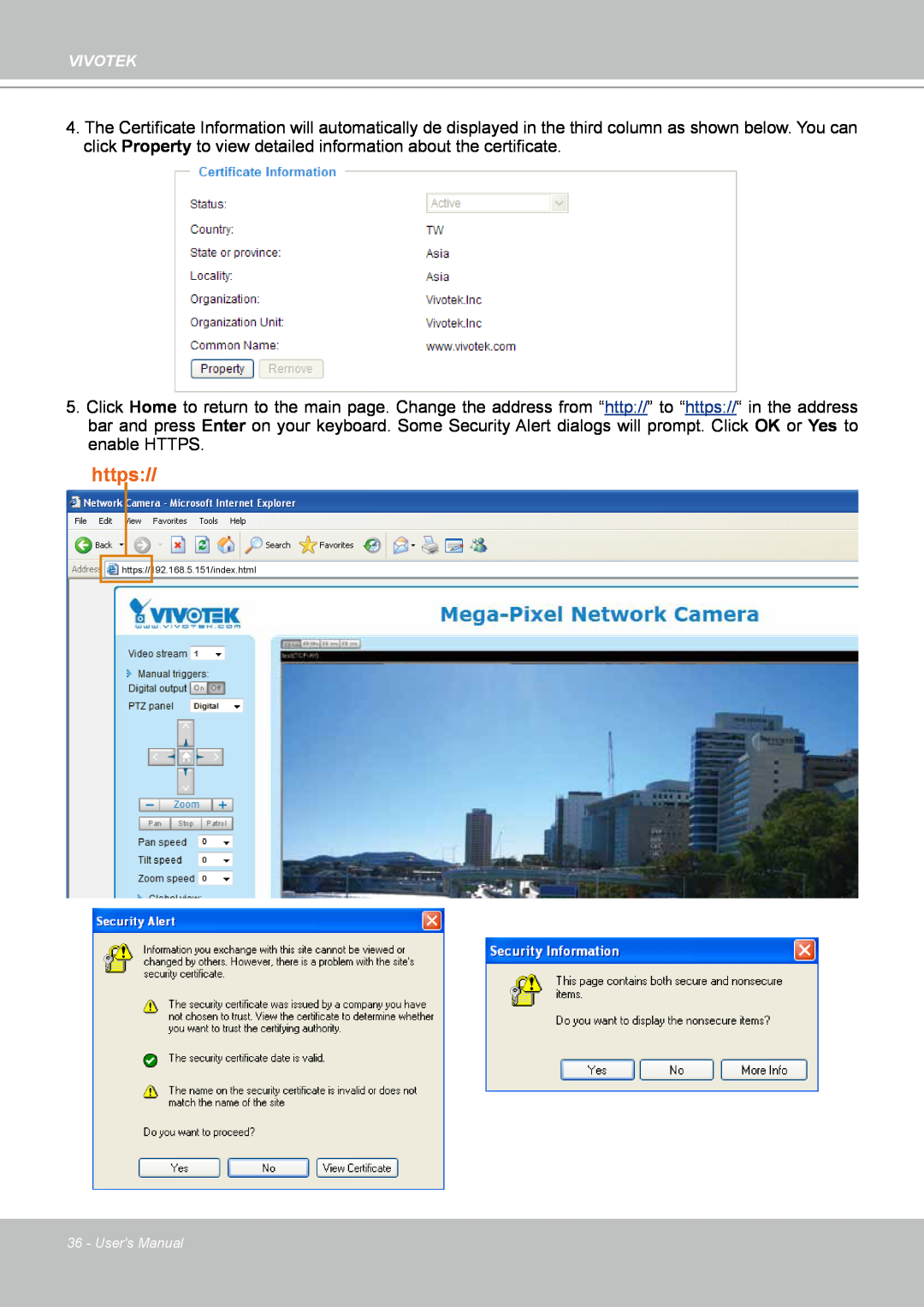 Vivotek IP8361 user manual https, Users Manual 