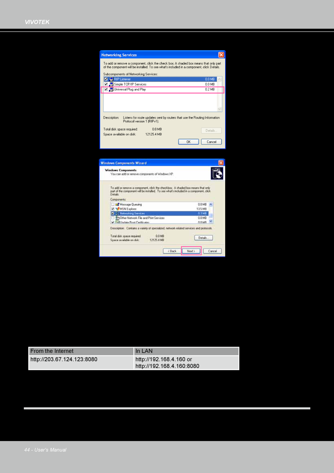 Vivotek IP8361 user manual Click Next in the following window 