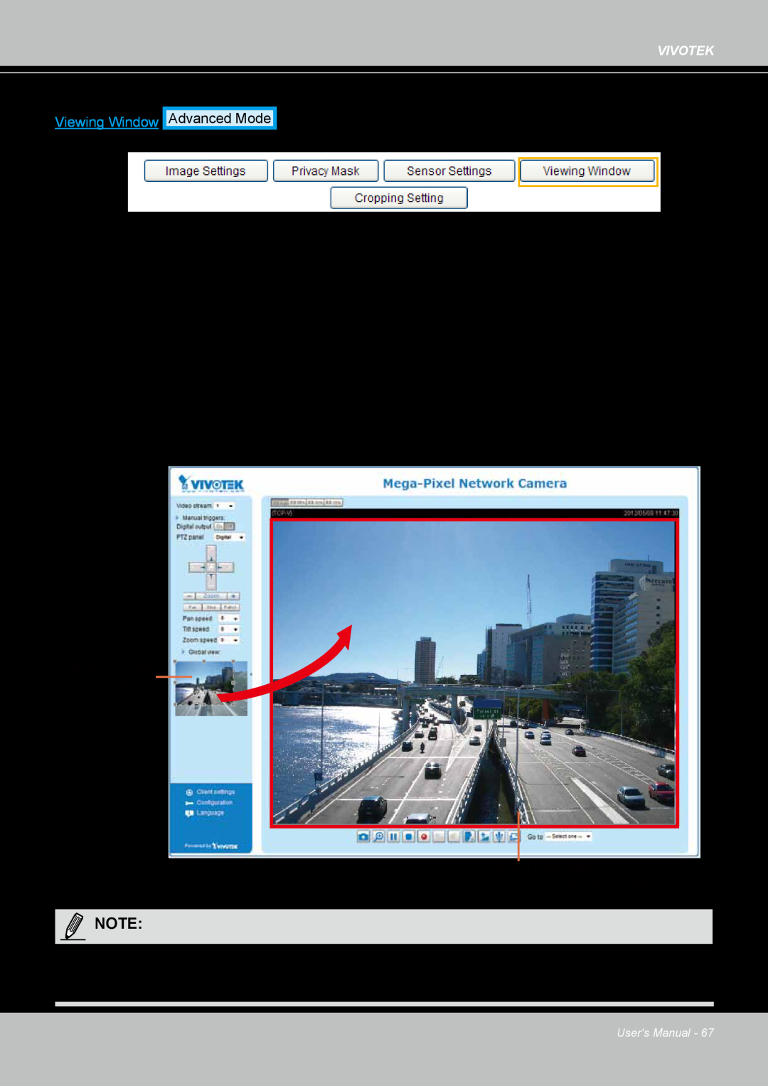 Vivotek IP8361 user manual Viewing WindowAdvanced Mode, The definition of multiple streams 