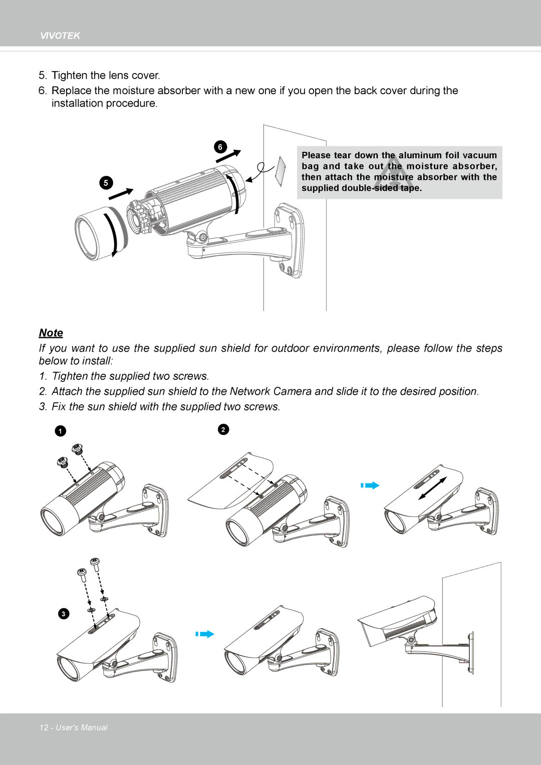 Vivotek IP8362 manual Vivotek 