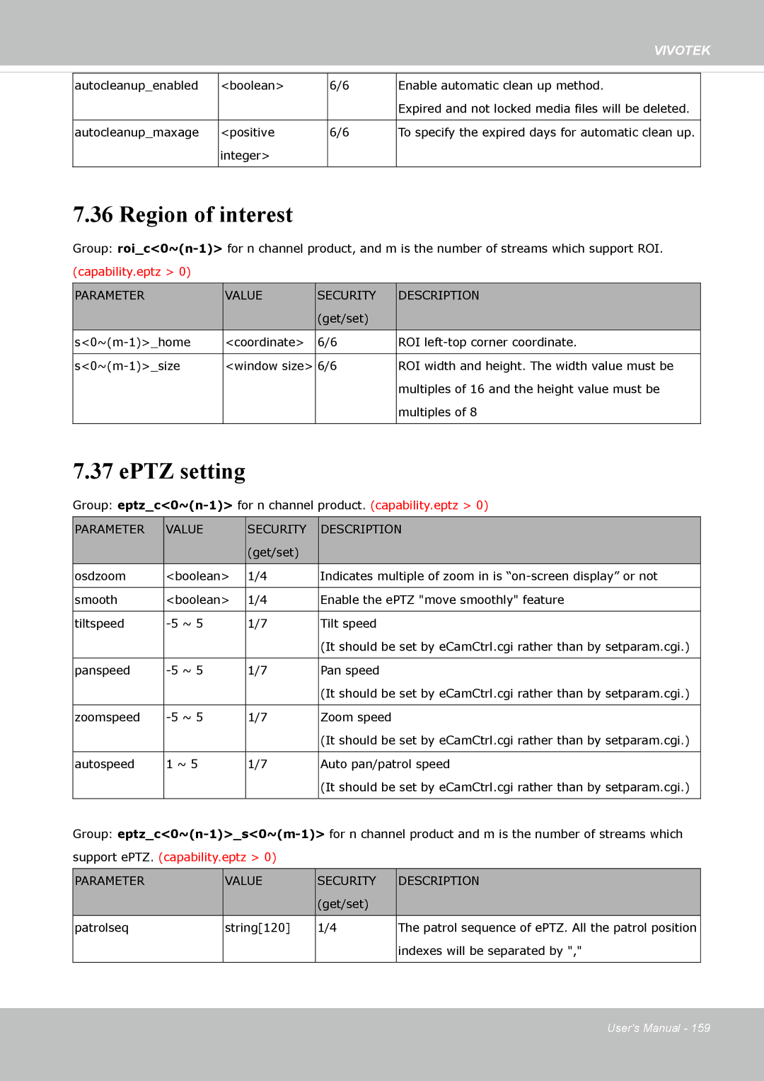 Vivotek IP8362 manual Region of interest, EPTZ setting 