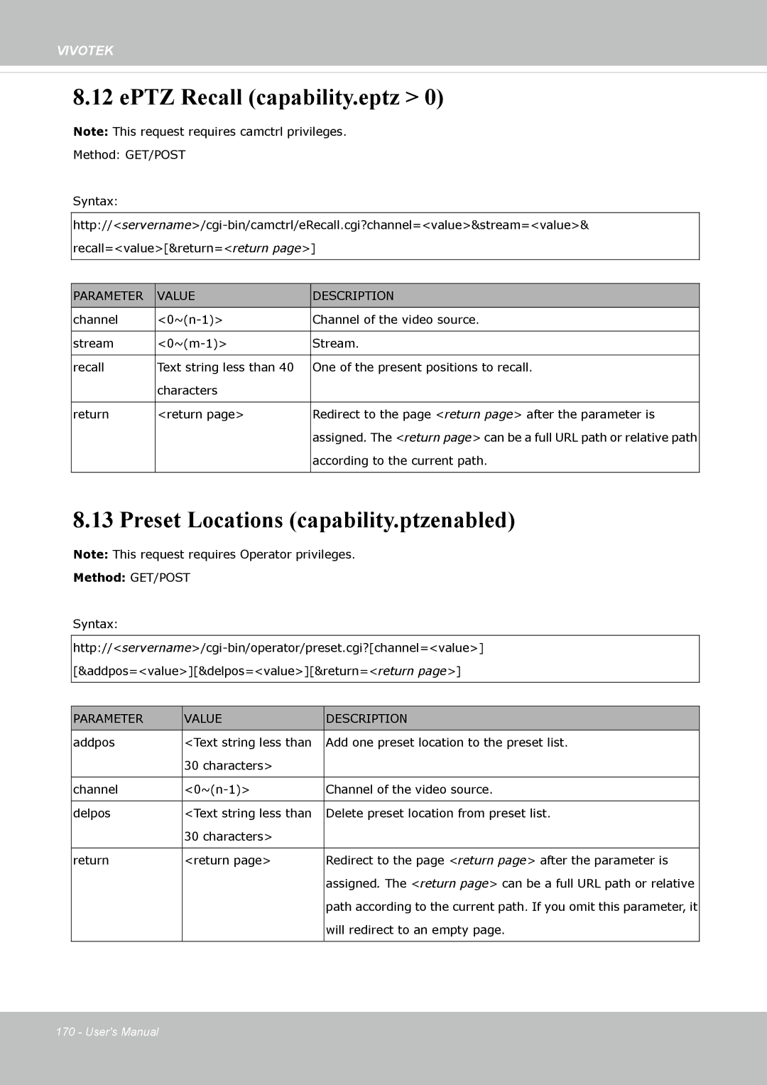 Vivotek IP8362 manual EPTZ Recall capability.eptz, Preset Locations capability.ptzenabled 