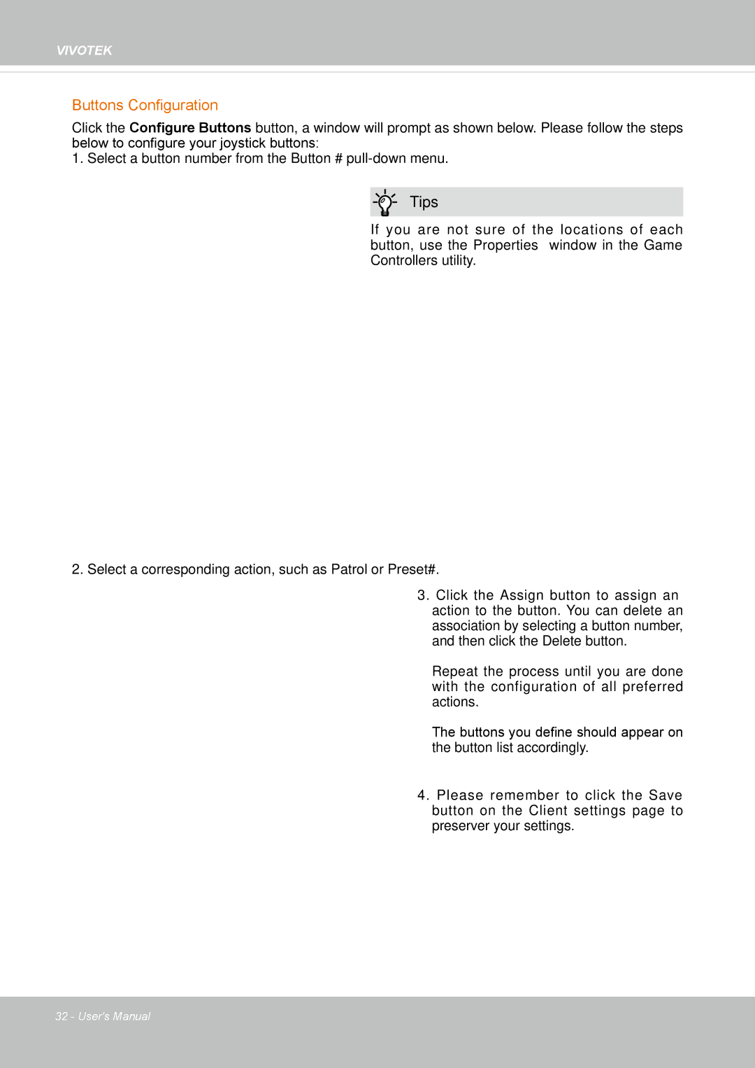 Vivotek IP8364-C user manual Tips 