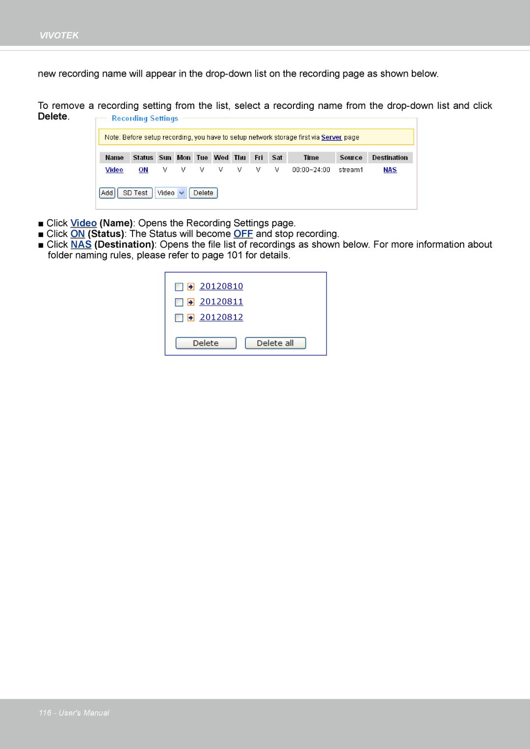 Vivotek IP8372 user manual 20120810 20120811 20120812 