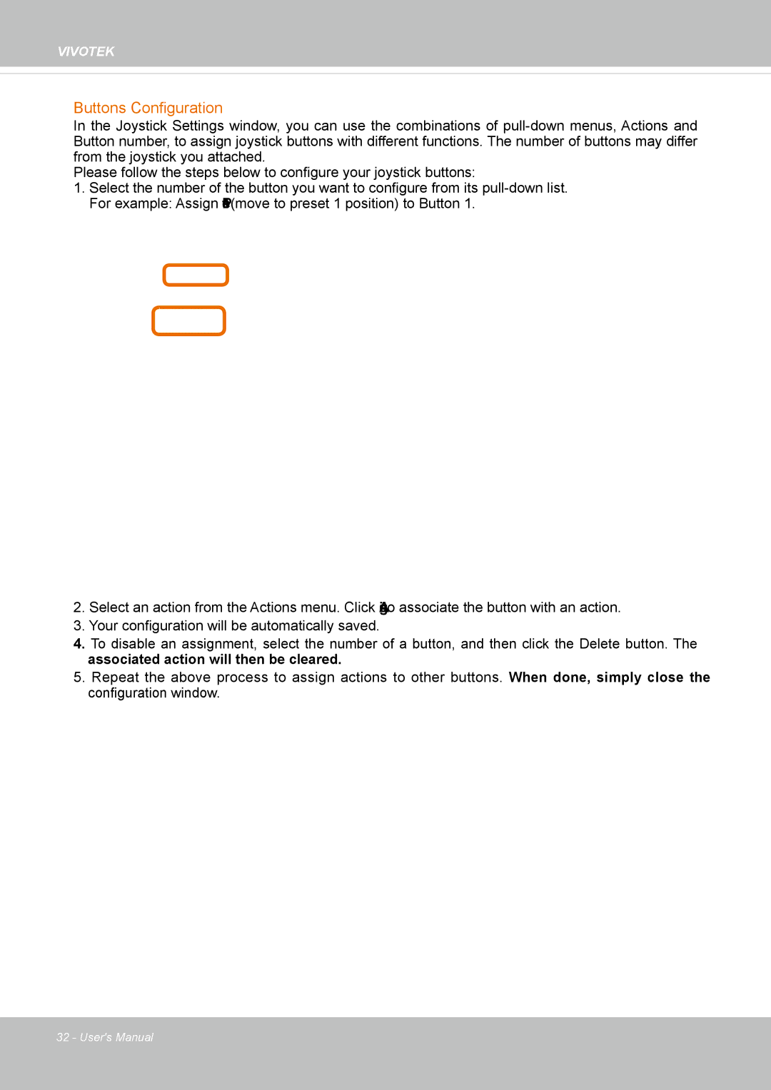 Vivotek IP8372 user manual Buttons Configuration 