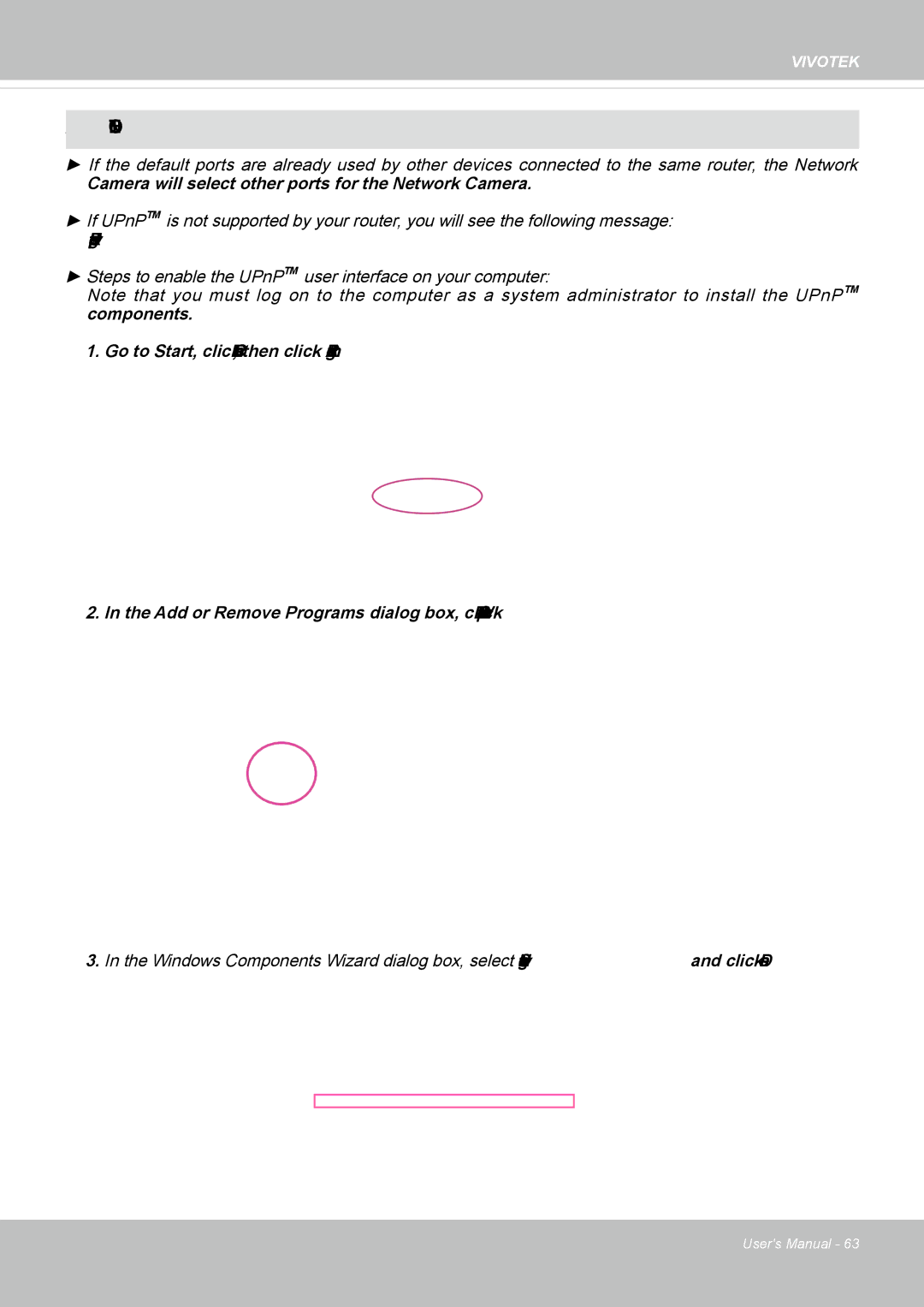 Vivotek IP8372 user manual Error Router does not support UPnP port forwarding 