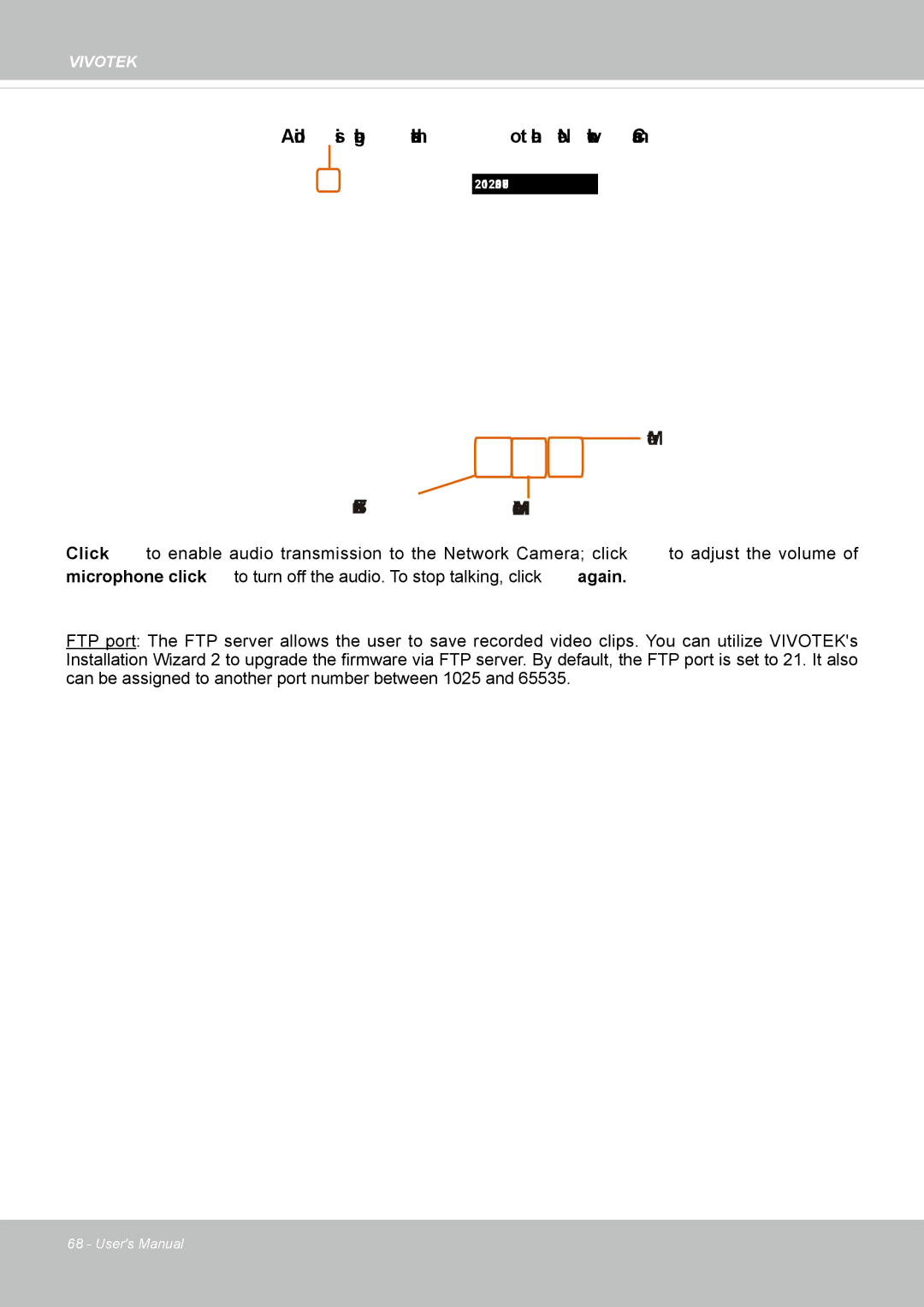 Vivotek IP8372 user manual Mute Talk Button Mic Volume 