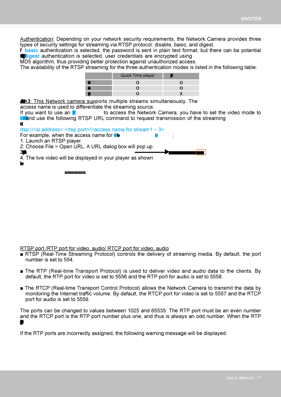 Vivotek IP8372 user manual Disable Basic Digest 