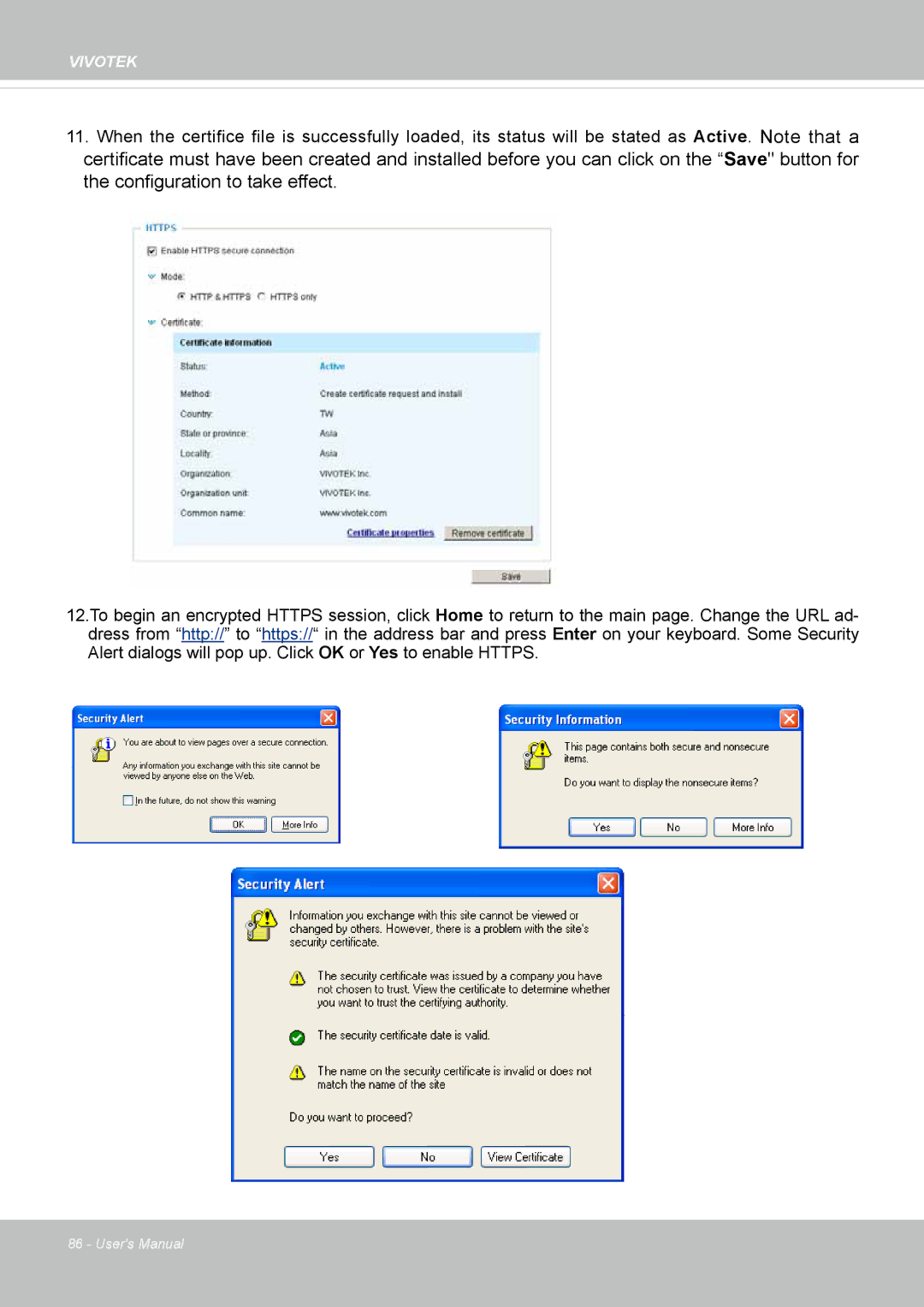 Vivotek IP8372 user manual Vivotek 