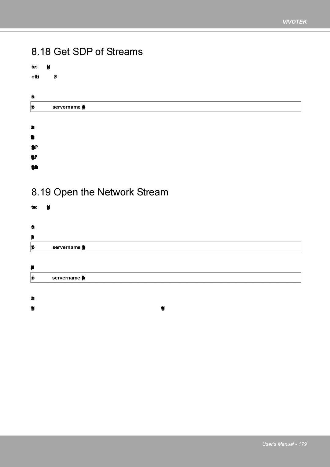 Vivotek 8562D, MD8562 manual Get SDP of Streams, Open the Network Stream 