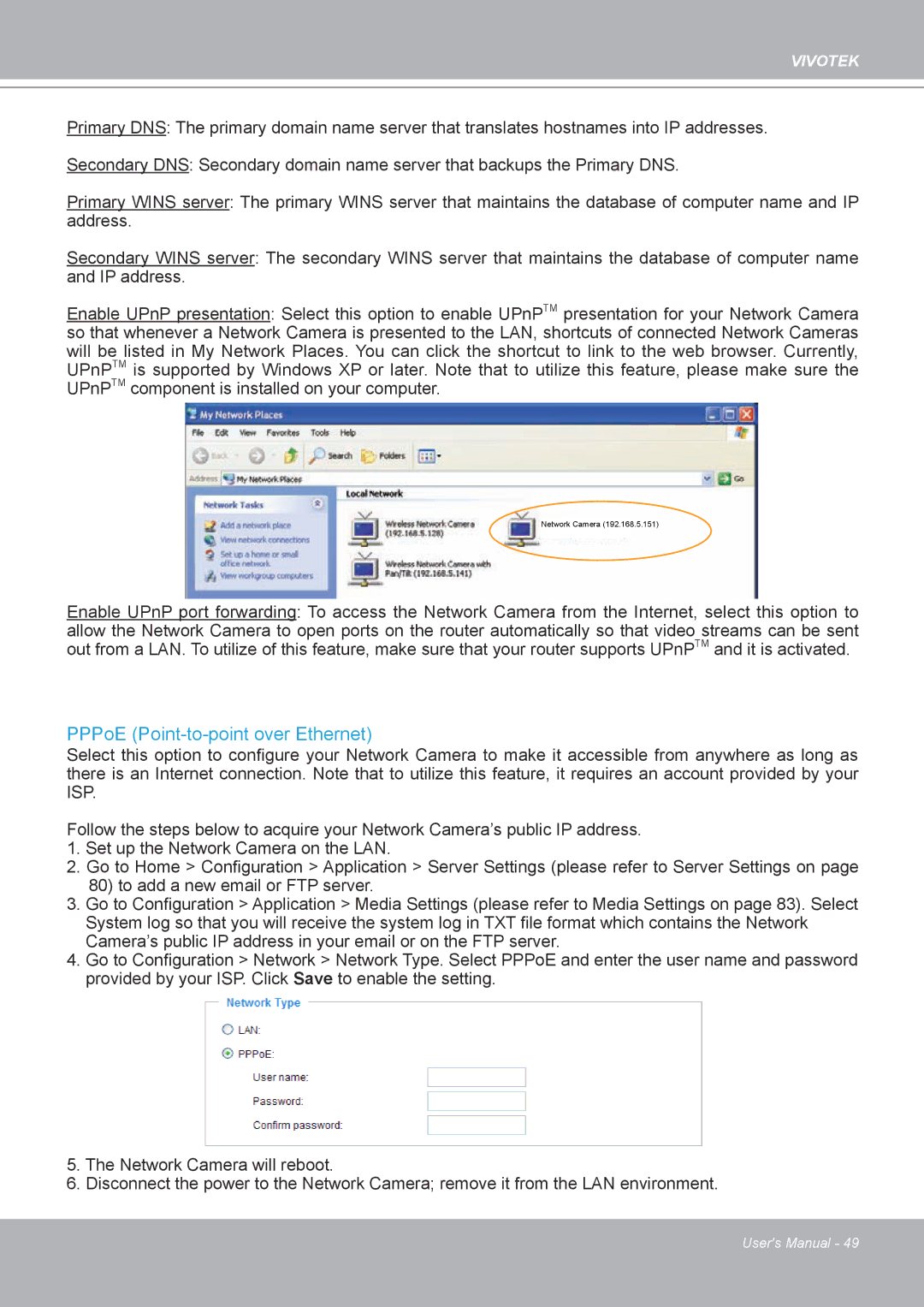 Vivotek 8562D, MD8562 manual PPPoE Point-to-point over Ethernet 