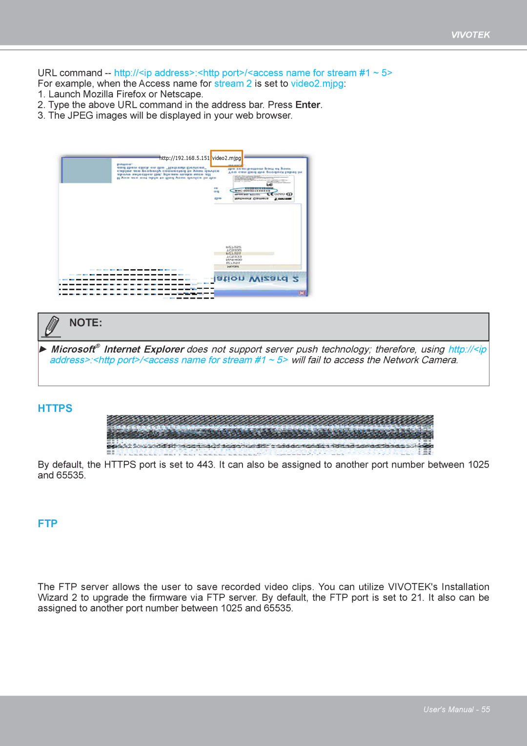 Vivotek 8562D, MD8562 manual Https 