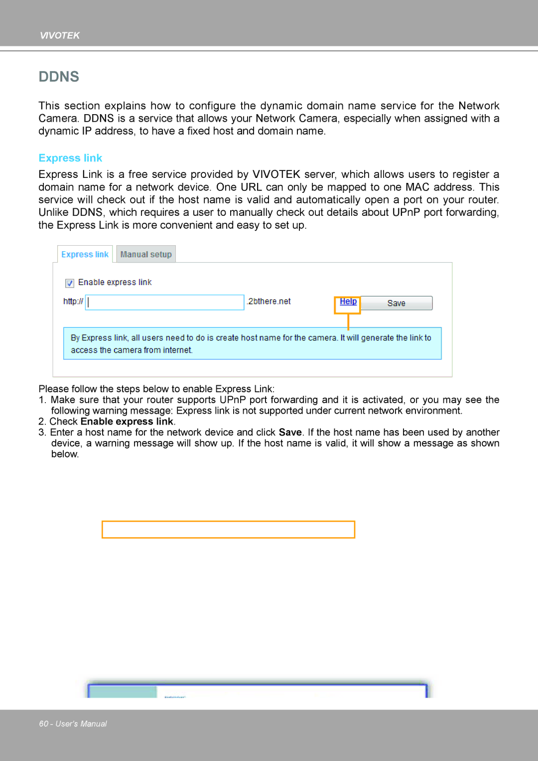 Vivotek MD8562, 8562D manual Ddns, Express link 