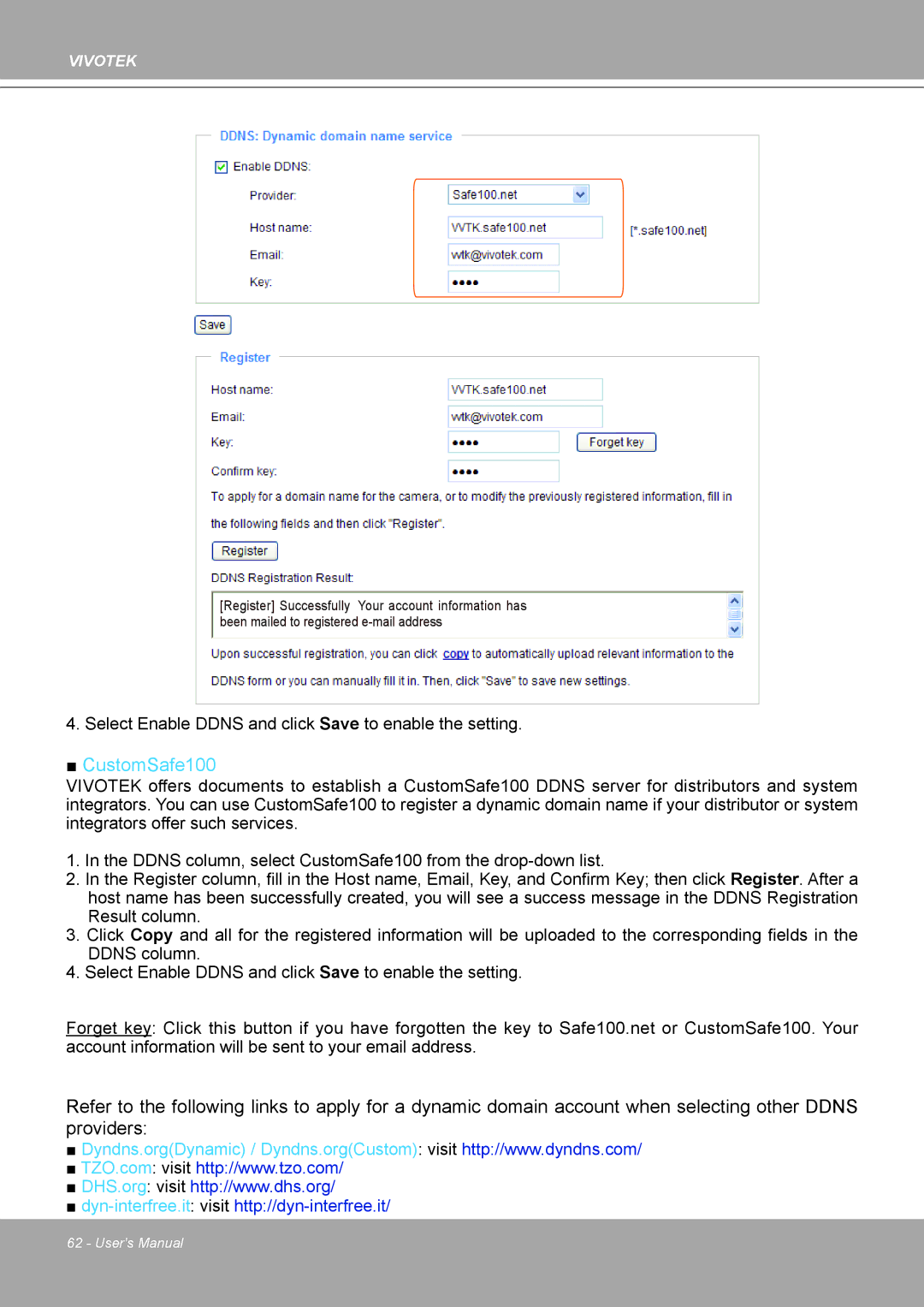 Vivotek MD8562, 8562D manual CustomSafe100 