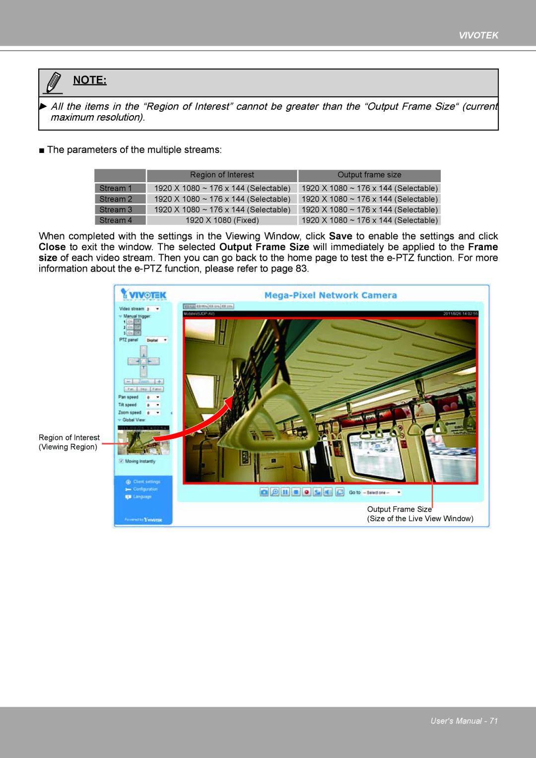 Vivotek 8562D, MD8562 manual Parameters of the multiple streams 