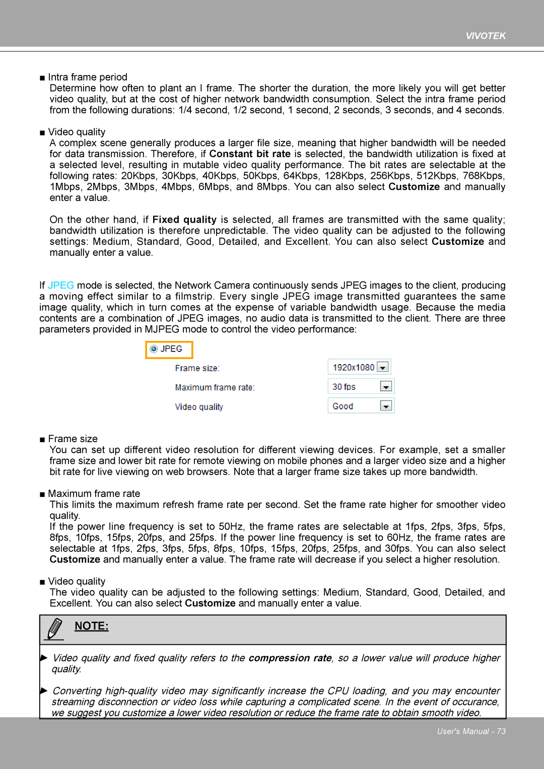 Vivotek 8562D, MD8562 manual Vivotek 