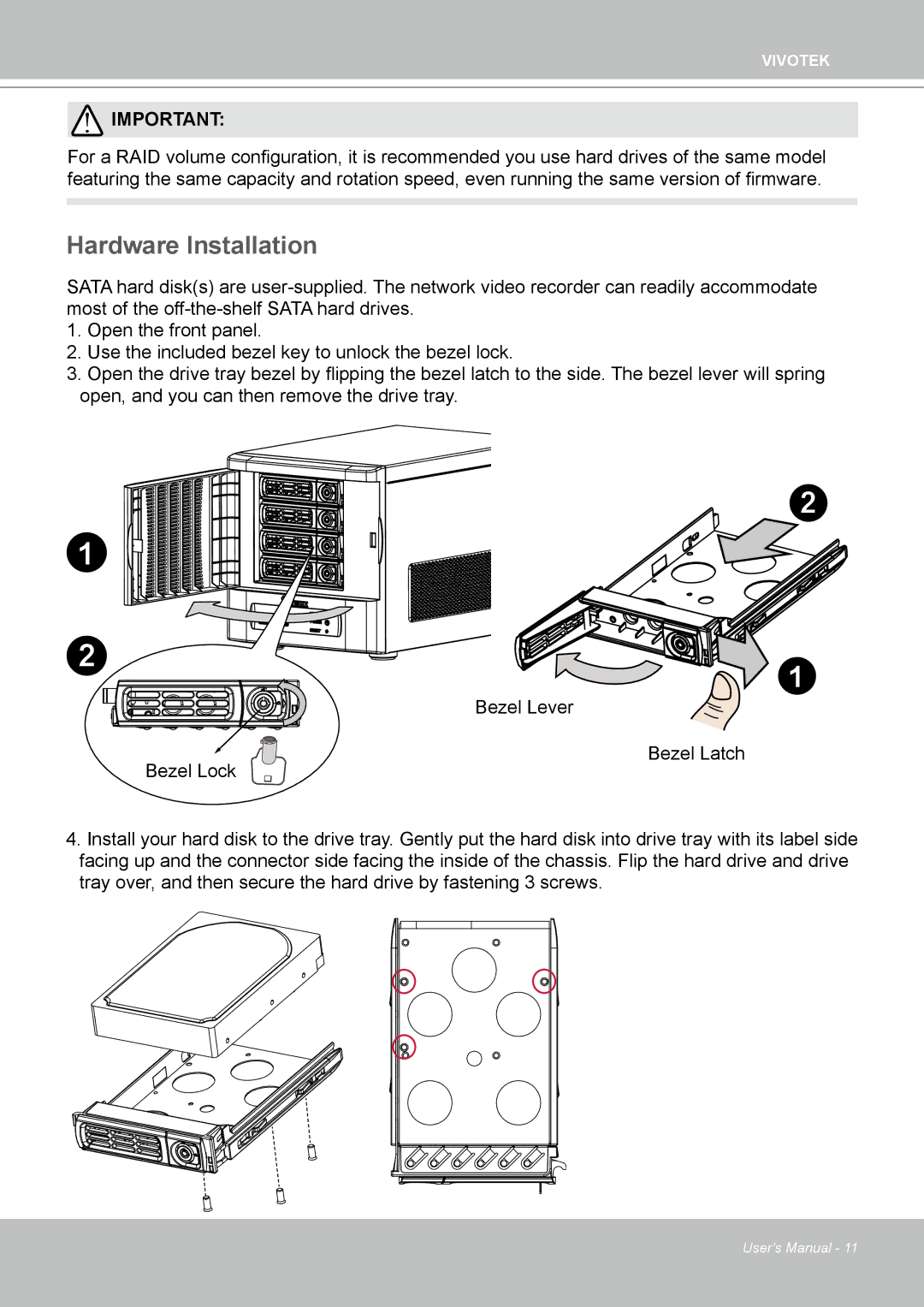 Vivotek ND4801 user manual Hardware Installation 