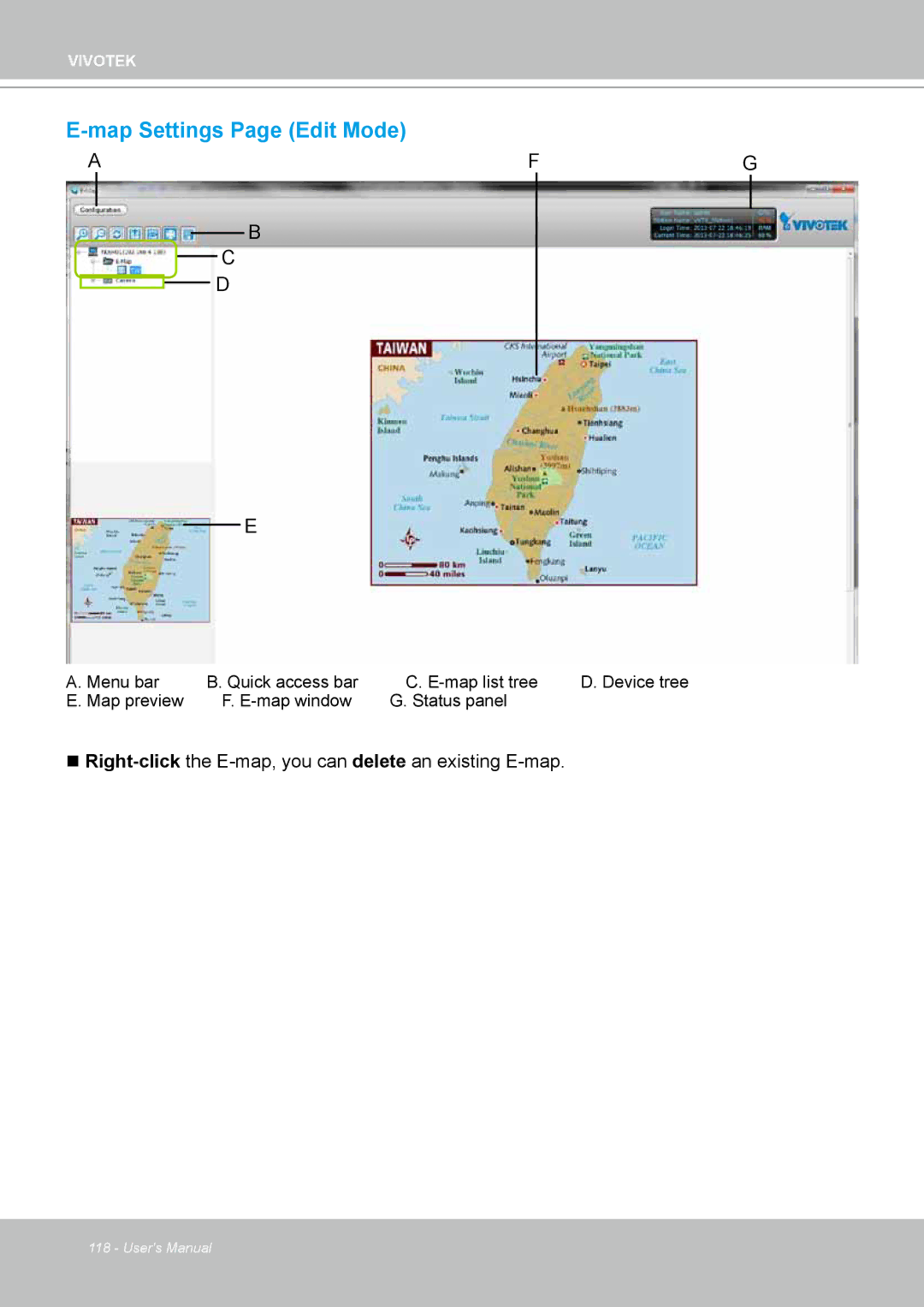 Vivotek ND4801 user manual Map Settings Page Edit Mode, Afg 