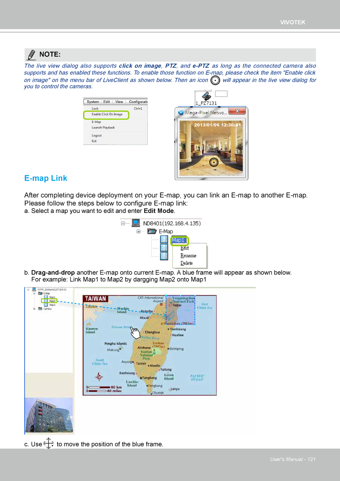 Vivotek ND4801 user manual Map Link 