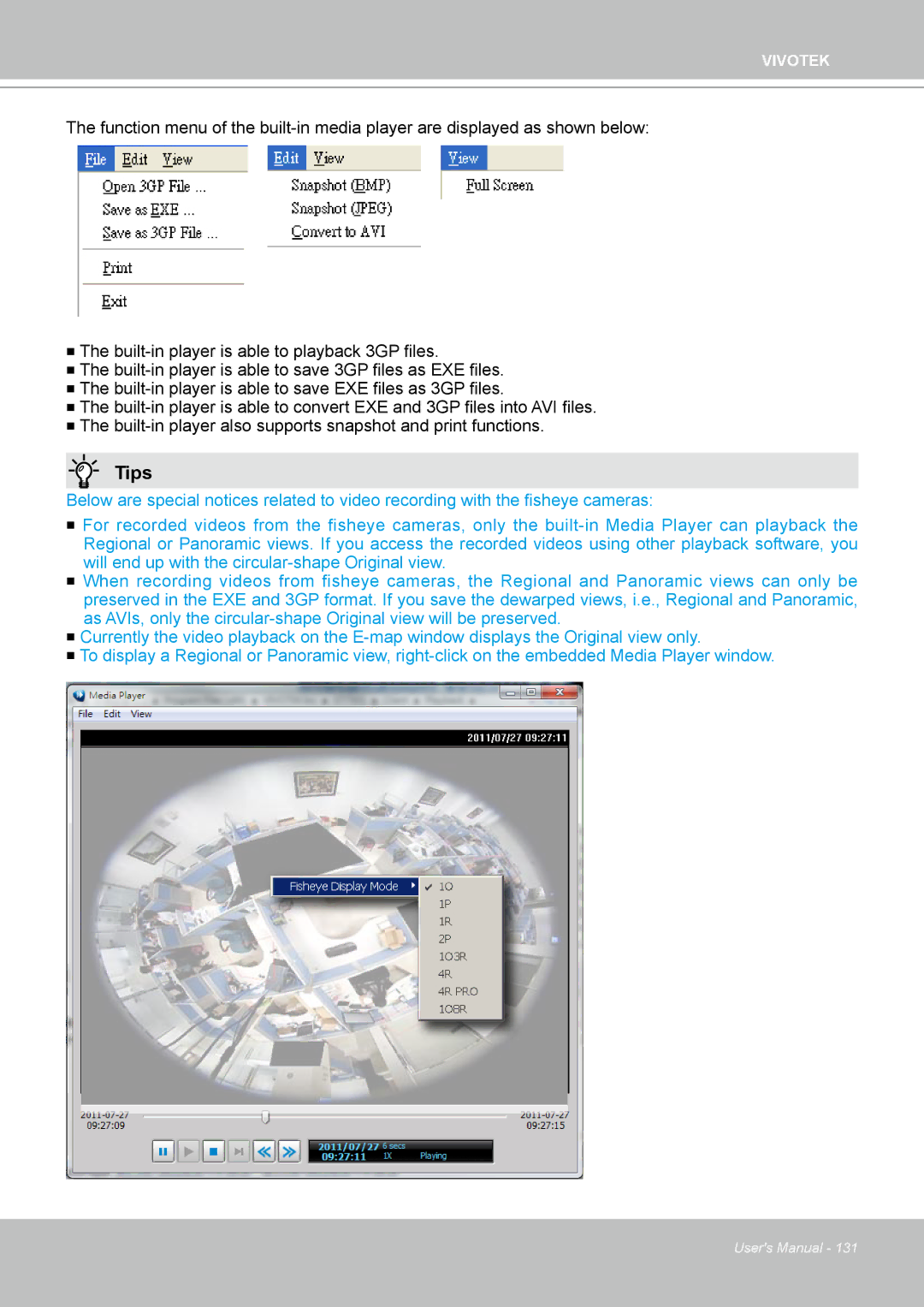 Vivotek ND4801 user manual Tips 