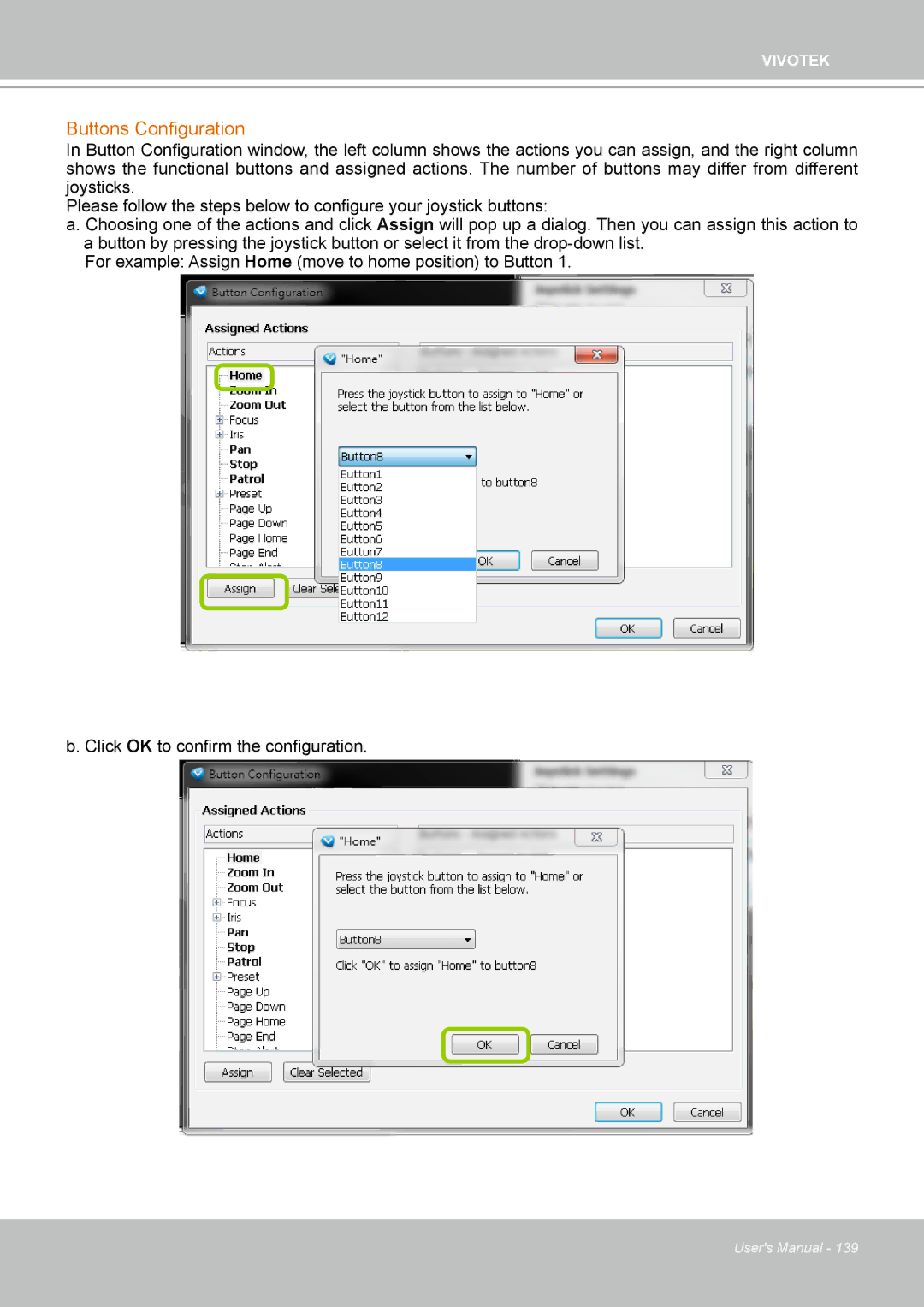 Vivotek ND4801 user manual Buttons Configuration 