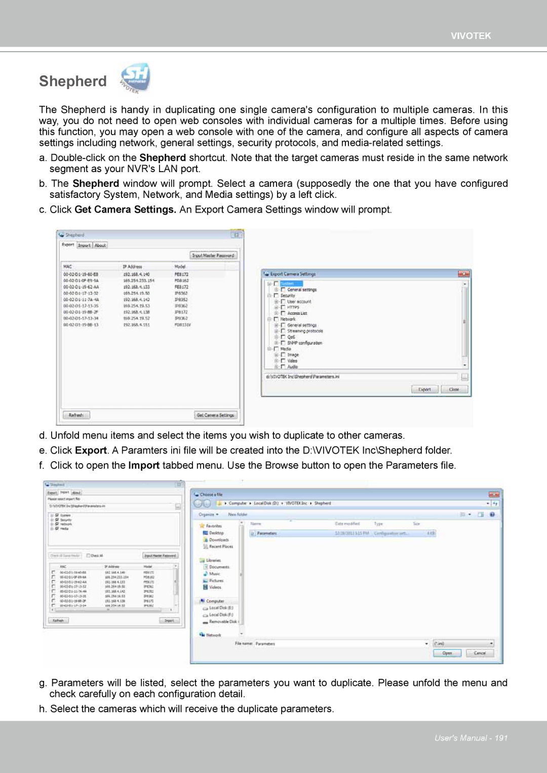 Vivotek ND4801 user manual Shepherd 