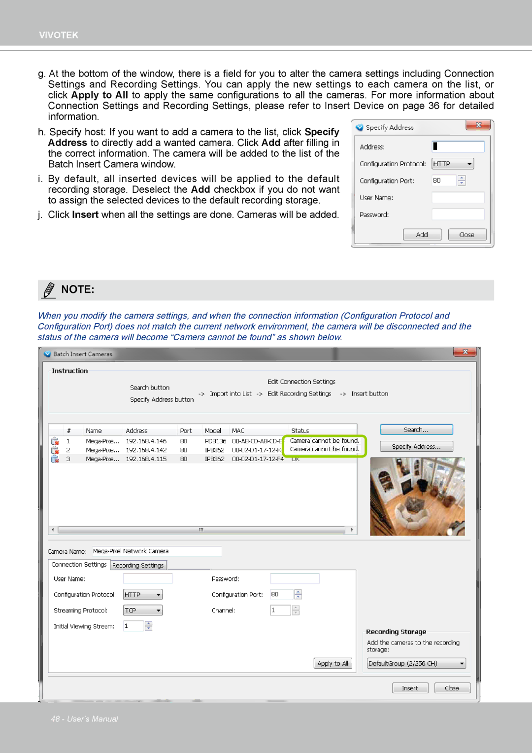 Vivotek ND4801 user manual Vivotek 