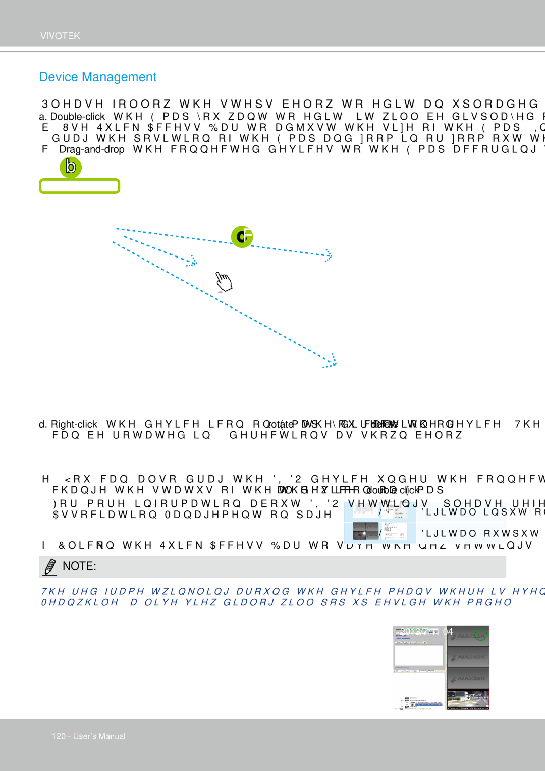 Vivotek ND8301 user manual Device Management, Please follow the steps below to edit an uploaded E-map 