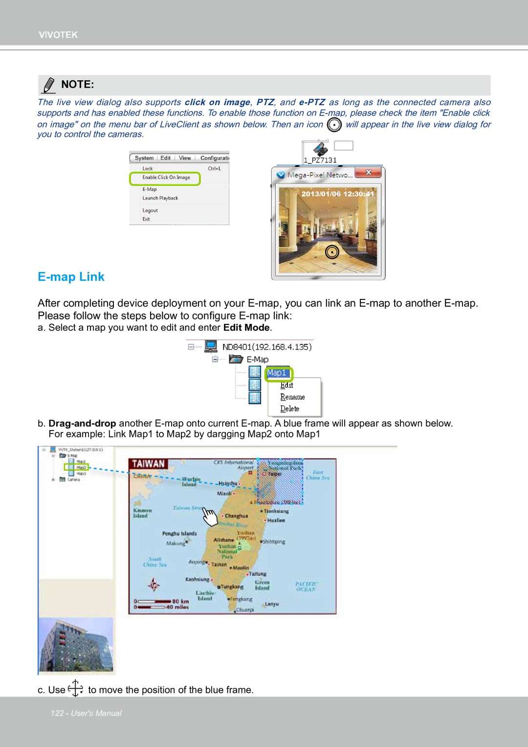 Vivotek ND8301 user manual Map Link 