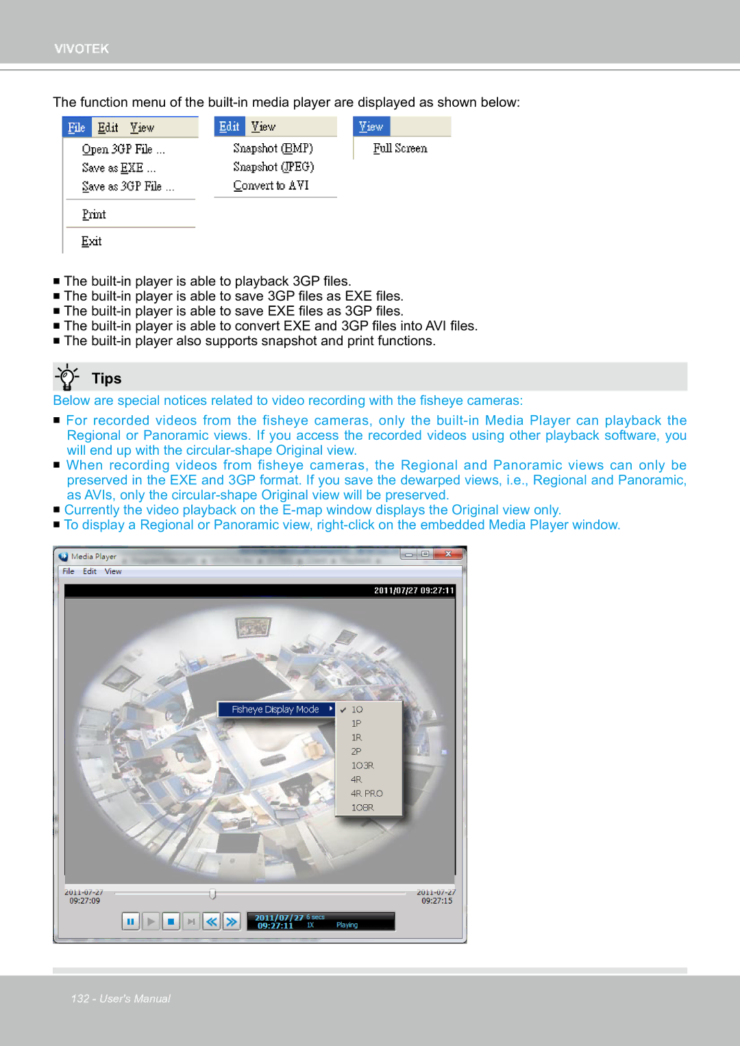 Vivotek ND8301 user manual Tips 