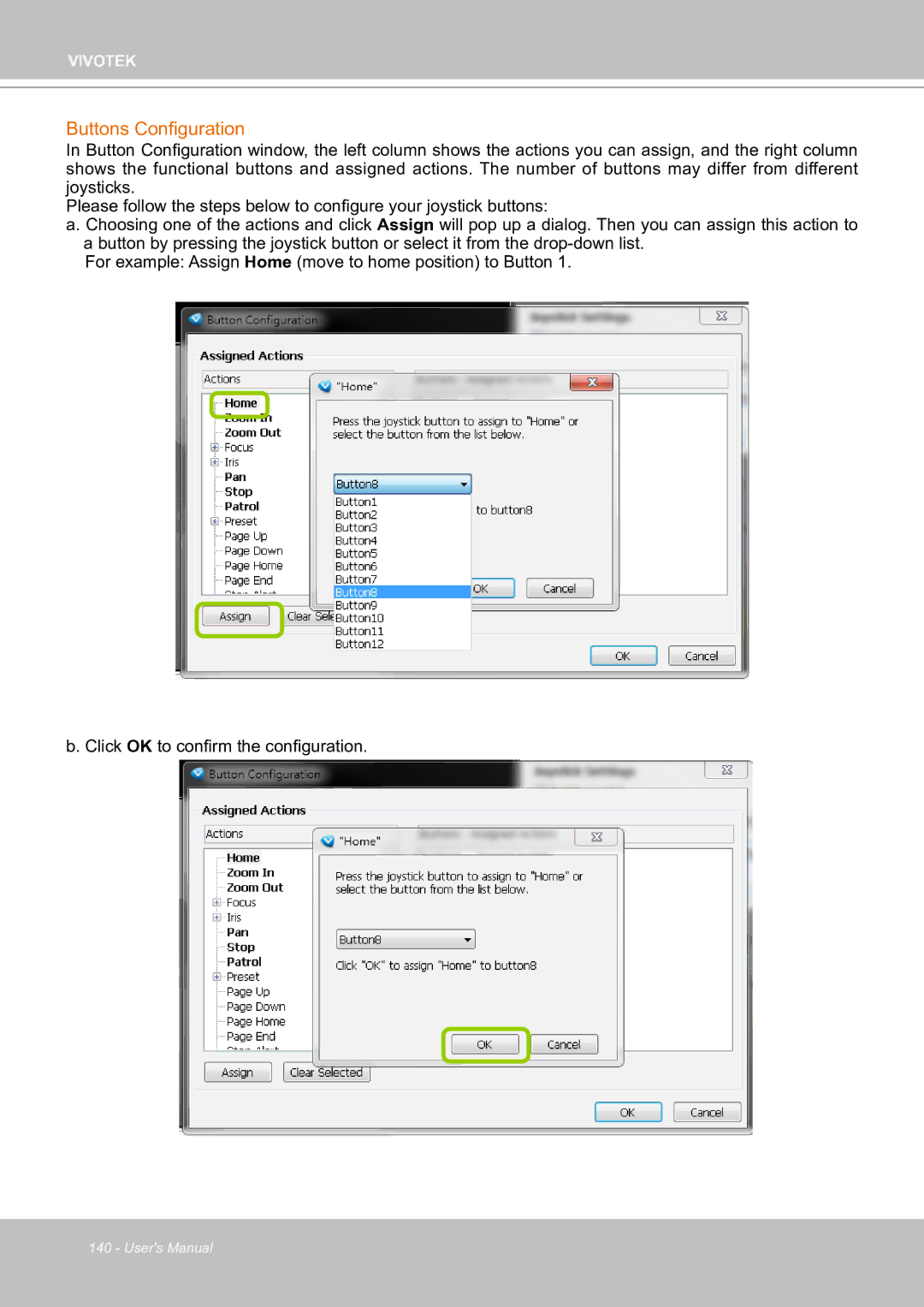 Vivotek ND8301 user manual Buttons Configuration 