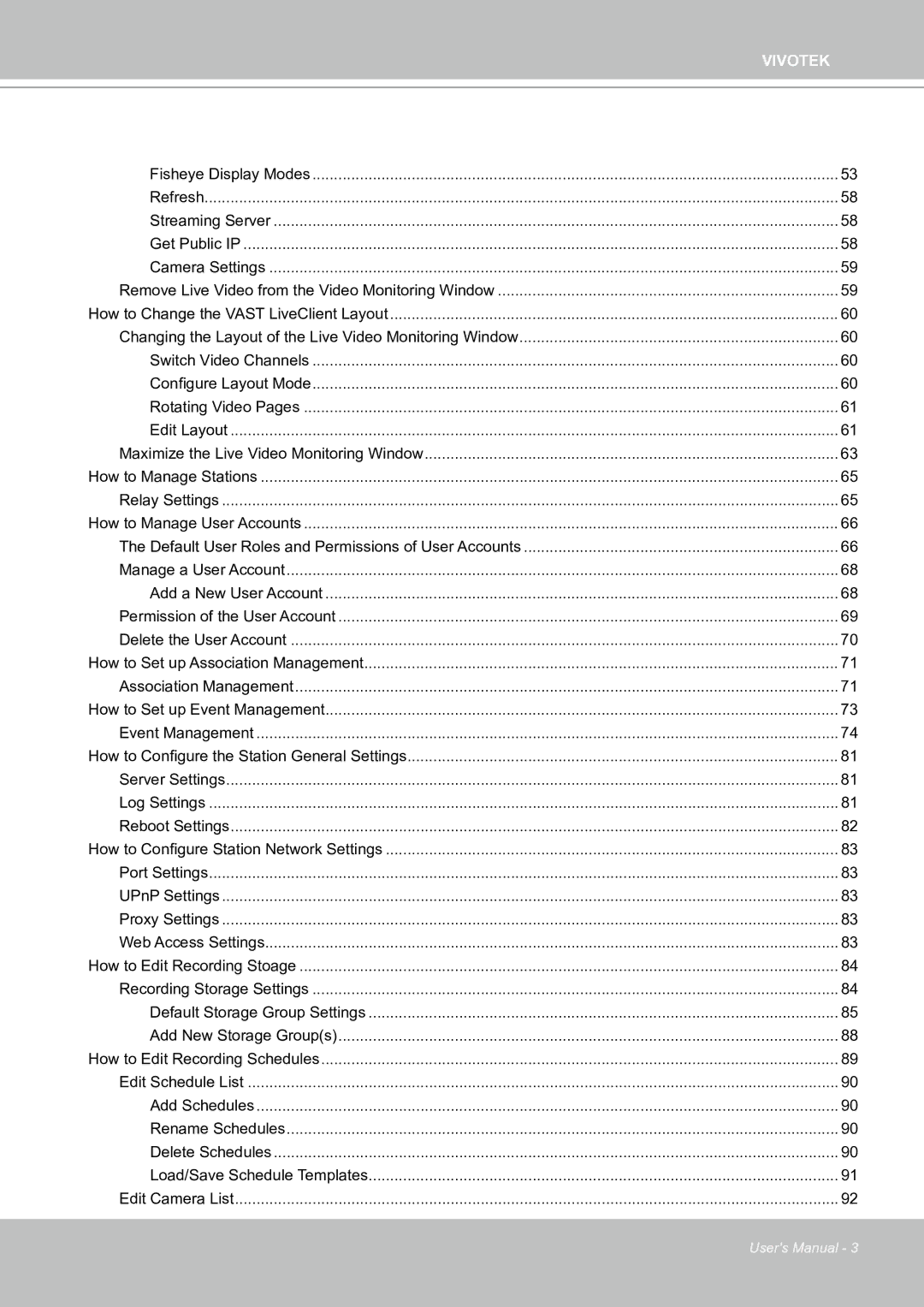 Vivotek ND8301 user manual Default User Roles and Permissions of User Accounts 